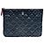 Borsa clutch media nera classica in caviale di Chanel Nero