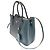 Bolsa de ombro Tote com logo triangular Saffiano duplo Prada Preto - vista 2