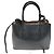 Bolsa de ombro Tote com logo triangular Saffiano duplo Prada Preto - vista 3