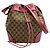 Gucci Borsa a secchiello con coulisse GG in jacquard Rosa - vista 2