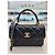Trendy CC Chanel Borsa tote e a spalla integrata in pelle di agnello CC alla moda Nero - vista 10