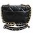 Chanel 19 Chanel Serie di borse a spalla con catena dorata nera piccola Nero - vista 3