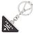 Prada Porte-clés Triangle Logo Saffiano Noir - vue 2