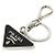 Prada Porte-clés Triangle Logo Saffiano Noir - vue 4