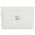 Chanel White Soft Caviar Card Holder