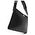 Thom Browne Porta-documentos diagonal em couro pebble grain Preto - vista 6