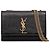 Saint Laurent Bolso Kate Small de cuero brillante Negro