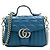 Gucci Borsa tote mini GG Marmont matelassé blu