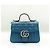 Gucci Borsa tote mini GG Marmont matelassé blu - vista 2