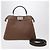 Fendi Borsa Peekaboo Small Vedi AYDI Marrone - vista 4