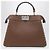 Fendi Borsa Peekaboo Small Vedi AYDI Marrone - vista 5