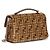 Fendi Borsa in tessuto midi con catena baguette Marrone - vista 6