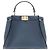 Fendi Bolso de cuero Peekaboo Mini AHJW Azul