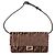 Fendi Borsa a Spalla Baguette Chain Marrone - vista 3