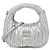 Miu Miu Borsa hobo mini in pelle Napa Argento
