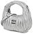 Miu Miu Borsa hobo mini in pelle Napa Argento - vista 4