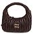 Miu Miu Borsa hobo in pelle nappa Marrone - vista 3