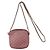 Dolce & Gabbana Mini bolsa cruzada quadrada em couro acolchoado rosa claro com detalhes em prata