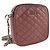 Dolce & Gabbana Mini bolsa cruzada quadrada em couro acolchoado rosa claro com detalhes em prata - vista 2