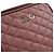 Dolce & Gabbana Mini bolsa cruzada quadrada em couro acolchoado rosa claro com detalhes em prata - vista 6
