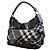 Burberry Grande borsa a spalla in check nero stropicciato - vista 2