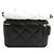 Chanel Borsa a tracolla Vanity in pelle di agnello nera con finiture dorate - Serie Nero - vista 3
