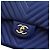 Chanel Borsa a spalla in pelle di agnello blu reale con doppio flap - Serie Chevron - vista 6