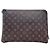 Louis Vuitton Borsa Clutch Etui Voyage MM in Tela Monogram Marrone
