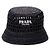 Prada Sombrero bucket de rafia - vista 4