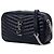 Saint Laurent Borsa a tracolla mini trapuntata con monogramma Nero - vista 3