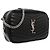 Saint Laurent Borsa a tracolla mini trapuntata con monogramma Nero - vista 4