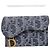 Dior Portacarte da donna in denim grigio Oblique Saddle Bloom