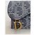 Dior Portacarte da donna in denim grigio Oblique Saddle Bloom - vista 19