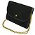 Borsa a spalla matelassé in jersey di cotone nero Chanel con catena