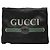 Clutch in pelle nera media con logo Gucci Nero