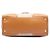 Borsa a mano Prada in canapa con rifiniture in cinghiale marrone Beige - vista 3