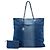 Chanel Blaue bedruckte Denim-Einkaufstasche - Ansicht 8