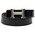 Cintura reversibile Hermès Constance H Martelee in Swift nero e Togo
