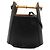 Borsa a secchiello in pelle di vitello nera con bambù LOEWE Nero