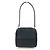 Bulgari Borsa a spalla con pattina in pelle nera e tela Bvlgari Nero