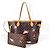 Borsa a Spalla Neverfull MM Catgram Monogram Louis Vuitton Marrone Arancione