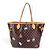 Borsa a Spalla Neverfull MM Catgram Monogram Louis Vuitton Marrone Arancione - vista 3