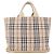 Burberry Nova Check Tote aus Canvas Klein Beige - Ansicht 2