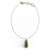 VINTAGE COLLIER YVES SAINT LAURENT PENDENTIF RECTANGLE YSL 40CM ARGENTE NECKLACE Argenté  - vue 1