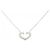 Collana Cartier C Heart 750 Oro Bianco Argento Metallico