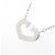 Collana Cartier C Heart 750 Oro Bianco Argento Metallico - vista 3