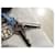 Hermès clochette, zipper pull, and lock for high strap, new, blue denim, Togo leather  - view 7