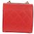 Chanel Trendy CC Clutch mit Kette aus gestepptem Lammleder klein Rot - Ansicht 2