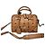 Borsa Boston in pelle Visetos Signature MCM Cognac