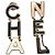 Orecchini Chanel in acciaio nero e beige